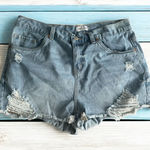 Refuge  Vintage High Rise Distressed Denim Jeans Shorts Size 9 Photo 0