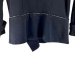 Cache Y2K Vintage Black Double Breasted Asymetrical Blazer Suit Jacket Photo 7