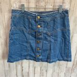 American Eagle  Super Hi Rise A Line Button Front Mini Skirt Western Photo 0