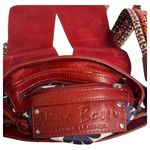 Nino Bossi Crossbody Bag Womens Red Genuine Leather Suede Flap Boho Strap Purse Photo 9