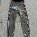 Varsity Heroine Sport Shiny Metallic Leggings with Elastic Band Stripe Sz XS Photo 0