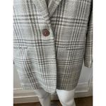 Liz Claiborne Vintage  Grey and cream Plaid check single button Blazer Size 14 Photo 6