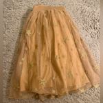 Torrid Skater Tulle Star Brown & Gold Holiday New Years Mini Skirt- size 1 Photo 2