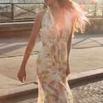 ZARA Multicolor Floral Chiffon Sleeveless Cami Camisole Maxi A-line Tank Dress L Photo 2