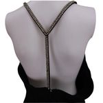 Dave and Johnny '90s Y2K  Women's Black Sleeveless Halter Rhinestone Maxi Dress 14 Photo 5