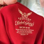 Faded Glory Red Cotton Knit Midi Knee Length Dress Photo 3