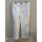 Eileen Fisher  Garment-Dyed Organic Cotton‎ Denim Cropped Jean White Size Medium Photo 1