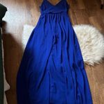 Lulus LULU’S On The Silver Screen Royal Blue Maxi Dress Photo 3