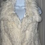 Lucky Brand New Elegant Faux Fur Vest in Ivory Photo 1