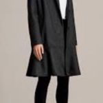 ALLSAINTS NWT Charcoal Gray Grace Ruffle Wool Coat Photo 4