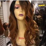 Ombre honey brown Beach Wave SidePart Wig Photo 4