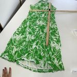 Faithfull the Brand Faithful the Brand Dress Womens X Large Green White Floral Taormina Midi Halter Photo 12