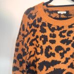 Maurice's Animal Print Sweater Brown & Black Distressed Hem Plush Photo 3