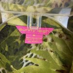 Sunny Leigh  Safari Animal Print Graphic Button Down Sheer Blouse Size Medium Photo 3