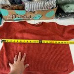 VERO MODA  Orange Ribbed Crew Neck Sweater Photo 6