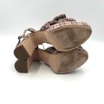Loeffler Randall  Natalia Plaid Platform Bow Heels Brown Pink Photo 6
