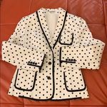 EXPRESS white with black polka dots blazer. EUC Photo 0