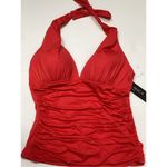 La Blanca New. red tankini top. Size 6. Retails $89 Photo 7