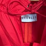LIONESS Red Lace Up Dress Size Medium Photo 7
