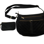 Travelon Black Quilted Nylon Large Crossbody Bag Travel Purse Brass Hardware Photo 0