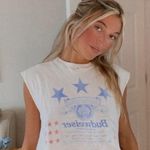 Budweiser Most Amazing Vintage White  Cut Super Cropped Top Photo 0