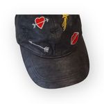 new ℓαѕт 1 ᨎ Smooches Embroidery Baseball Cap ᨎ Shiny Black Coated ᨎ Lip𝚜 Patch Photo 8