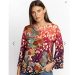 Johnny Was  Adelena Kimono Sleeve Tee Multicolor Womens XXS NWT Photo 1