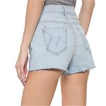 MOTHER Denim Mother x Candice Swanepoel Swooner Fray Shorts in The Angel with 100 Wings Photo 3