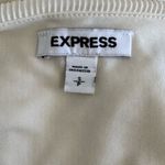 EXPRESS  Cream Ivory V Neck Balloon Long Sleeve Bodysuit (S) Photo 2