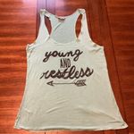 Miss POPULAR Women's Young & Restless Aqua Racerback Tank Size Large Blue Photo 2