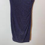 Lauren Ralph Lauren Petite Glitter Ruched Sheath‎ Dress Navy Size 4P Blue Photo 2