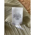 EXPRESS  Metallic Pleated Peplum Top Small S Silver Sleeveless Holiday Party Photo 5