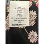 CCC Floral Sheer Kaftan Kimono Jacket Open With V Neck Short Sleeves One Size Black Size L Photo 4