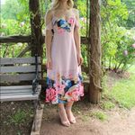 EXPRESS ✨ Floral Trim Cold Shoulder Midi Dress✨ Photo 3