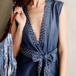 Anthropologie  Holding Horses Chambray Vest XS Photo 0