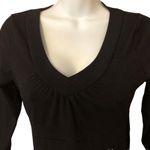 Eddie Bauer Black Knit Casual Dress 3/4 Sleeve Size S Easy Care Vacation Photo 2