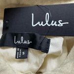 Lulus NWT  Women's Corbett Beige Gauzy Collared Belted Sleeveless Romper Size S Photo 7