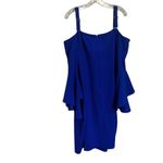 R&M Richards Plus 20W Blue Off the Shoulder Knee Length Dress Optional Straps Photo 7