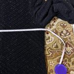 Alex Evenings  black‎ shimmer lame zipper jacket sz Small Photo 6