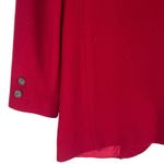 Lands' End  Wool Cashmere Blend One Button Blazer Jacket Red SIze 10 Photo 7