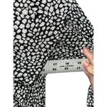 ZARA  Women's Long Bell Sleeve Blouse Ruffle Neck Size Small Spotted White Black Photo 4