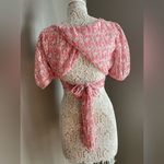 Lulus Picked For You Pink Cropped Peasant Top Size S Photo 6