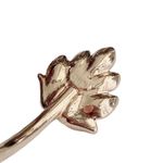 Amethyst Gold Tone Purple Faux  Open Bangle Bracelet Photo 5