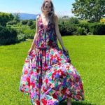 NICHOLAS Multicolored Floral Cotton Silk Blend Flowy Myla Maxi Dress Size US 0 Photo 5