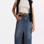 Levi's  Premium Ankle Skirt Hello Dark Wash Size 25 Photo 3