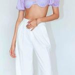 Princess Polly AYLA LINEN PANTS WHITE size 4 Photo 1