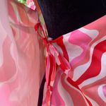 Dress Forum Los Angeles Women's Pink & Red Mini Wrap Dress Size L. NEW Photo 6