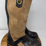 Sorel Womens Tall Riding Boots 7 US 38.5 EU Brown Beige Leather Suede Side Zip Photo 0