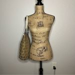 Michael Kors Tan Jacquard Jet Set Large Zip Tote White Leather Strap Side Pocket Photo 31