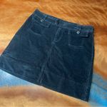 Patagonia Corduroy Organic cotton mini Skirt sz 8 forge gray belt loops pocket Photo 0